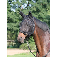 Produktbild von Busse Fly Guard Plus Fliegenmaske für Warmblut aus Fleece Schwarz