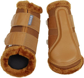 Busse Gamaschen Breezy-Plush Beinschutz für Pferde Braun Kunstleder Größe S – Bild 1 von 1