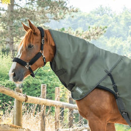 Busse Halsteil Bewegungsdecke Rain BK für Pferde Deep Olive Größe L – Bild 1 von 8