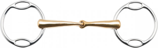 Produktbild von Busse Kaugan Soft-Ring Wassertrense aus Metall in Gold Grösse 11.5