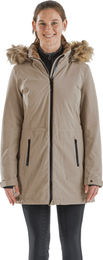 Busse Kurzmantel Damen Winterjacke mit Kunstfell in Taupe Größe XS wasserdicht – Bild 1 von 1