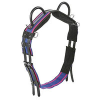 Produktbild von Busse Longiergurt Double Shetty aus Stoff in Navy/Passion Pink