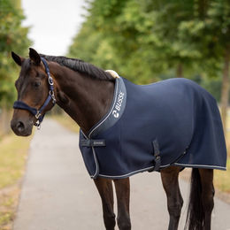 Busse Navy 3D Air Premium Abschwitzdecke für Pferde 135 cm Blau – Bild 1 von 7
