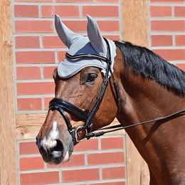 Busse Ohrenhaube Fly-Air Pro Fliegenmaske für Warmblut in Grau – Bild 1 von 6