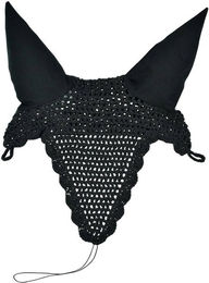 Busse Ohrenhaube PROFI-UNI Jersey für Warmblut Pferde Schwarz – Bild 1 von 4