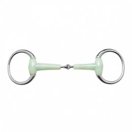 Busse Olivenkopfgebiss Flexi aus Edelstahl mit Kunststoffgebiss 19 mm in 13,5 cm – Bild 1 von 2