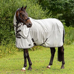 Busse Paddock-Fliegendecke SUNSHINE II für Pferde Silber/Anthrazit 155 cm – Bild 1 von 4