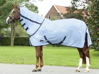 Busse Paddock-Fliegendecke Sunshine II für Pferde sky/navy 130 cm – Bild 1 von 4