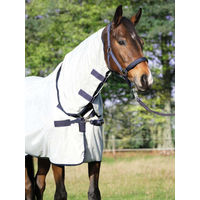 Produktbild von Busse Paddock-Fliegendecke Superb Silber Navy 145 cm