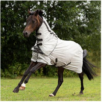 Produktbild von Busse Pferde-Fliegendecke Sunshine II Outdoor-Decke aus Polyester in Silber/Grau mit 95 cm Rückenlänge