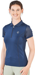 Busse Poloshirt Damen Darlene aus Netzgewebe Blau Größe L – Bild 1 von 1