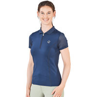 Produktbild von Busse Poloshirt Damen Darlene aus Netzgewebe Blau Größe L