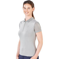 Produktbild von Busse Poloshirt Darlene Damen Grau XL mit Netzgewebe für Frühling/Sommer