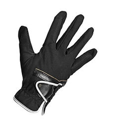 Busse Reithandschuhe SUMMER aus Kunstleder Schwarz Größe S – Bild 1 von 3