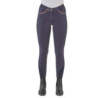 Produktbild von Busse Reithose Malika Damen Full-Grip mit Silikon-Vollbesatz Blau Größe 34
