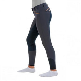 Produktbild von Busse Reithose Malika Pro Damen Vollbesatz aus Nylon Ganzjährig Blau Grau Größe 34