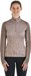 Busse Reitshirt Lani Tech Funktionsshirt Longsleeve Fleece Taupe Grau Beige Größe S – Bild 1 von 1