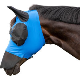 Busse Royal Summer Fliegenmaske Twin Fit Flexi Plus für Warmblut in Blau – Bild 1 von 3