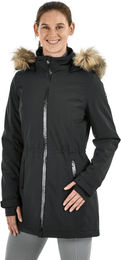 Busse Simfony Damen Winterjacke mit Kunstfell wasserdicht Schwarz Größe M – Bild 1 von 2