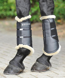 Busse St. Georges Dressurgamaschen mit Kunstfell Weiß XL – Bild 1 von 2