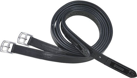 Busse Steigbügelriemen Passage Line LK aus Leder Schwarz 22 x 140 cm – Bild 1 von 1