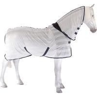 Produktbild von Busse Transport-Fliegendecke Stripe Plus Silber Navy 165 cm