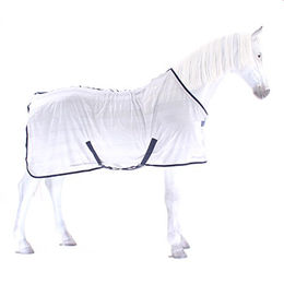 Busse Transport-Fliegendecke Stripe Silber Navy aus Polyester – Bild 1 von 5
