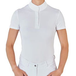 Busse Turnier-Reitshirt Aarhus für Kids in Weiß Größe 128 – Bild 1 von 4
