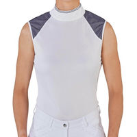Produktbild von Busse Turnier-Reitshirt Damen Ärmellos Weiß Navy Größe M aus Polyester
