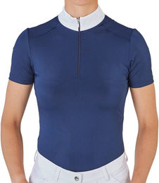 Busse Turnier-Reitshirt Damen Kurzarm Zamora Navy Blau XL – Bild 1 von 1