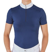Produktbild von Busse Turnier-Reitshirt Damen Kurzarm Zamora Navy Blau XL
