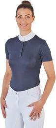 Busse Turnier-Shirt Aarhus Reitshirt mit Stehkragen Navy Blau Größe S – Bild 1 von 1