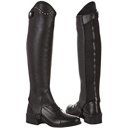 Busse Wadenchaps Soft Crystal-JR für Kinder aus Kunstleder in Schwarz Silber – Bild 1 von 2