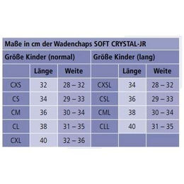 Busse Wadenchaps Soft Crystal-JR für Kinder aus Kunstleder in Schwarz Silber Größe C-ML – Bild 1 von 2