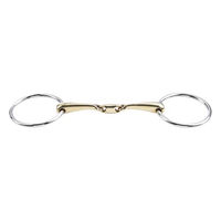 Produktbild von Busse Wassertrense KAUGAN doppelt gebrochen aus Edelstahl in Gold 14 mm 14,5 cm