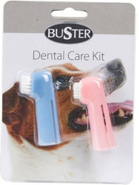 Buster Kit Tierzahnbürste für Welpen aus Kunststoff in Blau – Bild 1 von 1