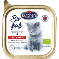 Produktbild von Butcher's Bio Foods Rind und Kalb Pastete für adulte Katzen getreidefrei und glutenfrei 12x85 g - 85 g