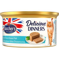 Produktbild von Butcher's Delicious Dinners Katzen Mousse Thunfisch und Meeresfisch 48 x 85 g glutenfrei - 48 x 85 g