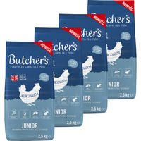 Produktbild von Butcher's Junior Trockenfutter Huhn und Lachs für Welpen ohne Farb- und Aromastoffe 4 x 2,5kg
