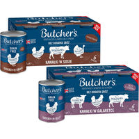 Produktbild von BUTCHER'S MIX Nassfutter für Katzen Adult Getreidefrei mit Rind Pute Huhn und Lamm 12x400 g