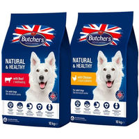 Produktbild von BUTCHER'S Natural & Healthy Mix Hundetrockenfutter Huhn und Rind 2 x 10 kg ohne Zucker und Konservierungsstoffe