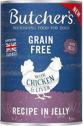 Butcher's Original Hundefutter Huhn in Gelee Getreidefrei Adult 400g - 400 g – Bild 1 von 3