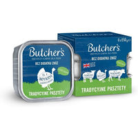 Produktbild von BUTCHER'S Original Hundepatete Mix Lamm Pute Rind mit Gemüse getreidefrei glutenfrei 4x150 g - 24 x 150 g