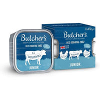 Produktbild von BUTCHER'S Original Junior Nassfutter Pastete Mix Huhn Rind Pute für Welpen 4x150 g getreidefrei glutenfrei ohne Zucker - 4 x 150 g