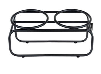 Butler Doppelnapfständer District 70 für Katzen aus Edelstahl Schwarz 30 x 14 x 12 cm – Bild 1 von 9