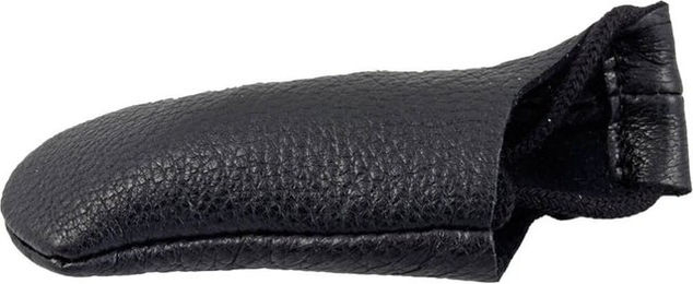 Büttner-Frank Fingerling Leder Größe 1 mit Bindeband in Schwarz – Bild 1 von 2