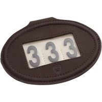 Produktbild von By Wilton Reitnummernhalter Pin aus Kunstleder in Braun Medium