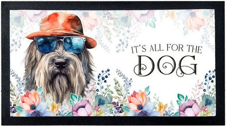 Produktbild von Cadouri Briard Napfunterlage aus Polyester mit rutschfester Gummirückseite