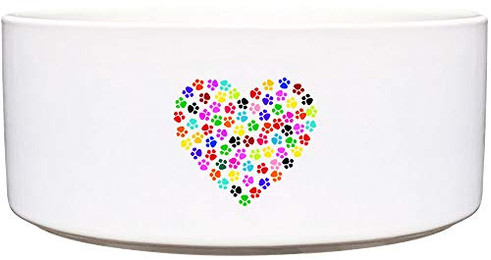 Produktbild von Cadouri Keramik Hundenapf Pfotenherz - 1,3 l