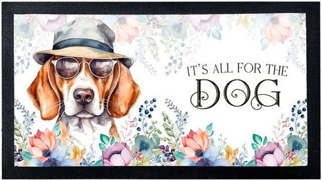 Produktbild von Cadouri Napfunterlage Beagle aus Polyester mit rutschfester Gummirückseite